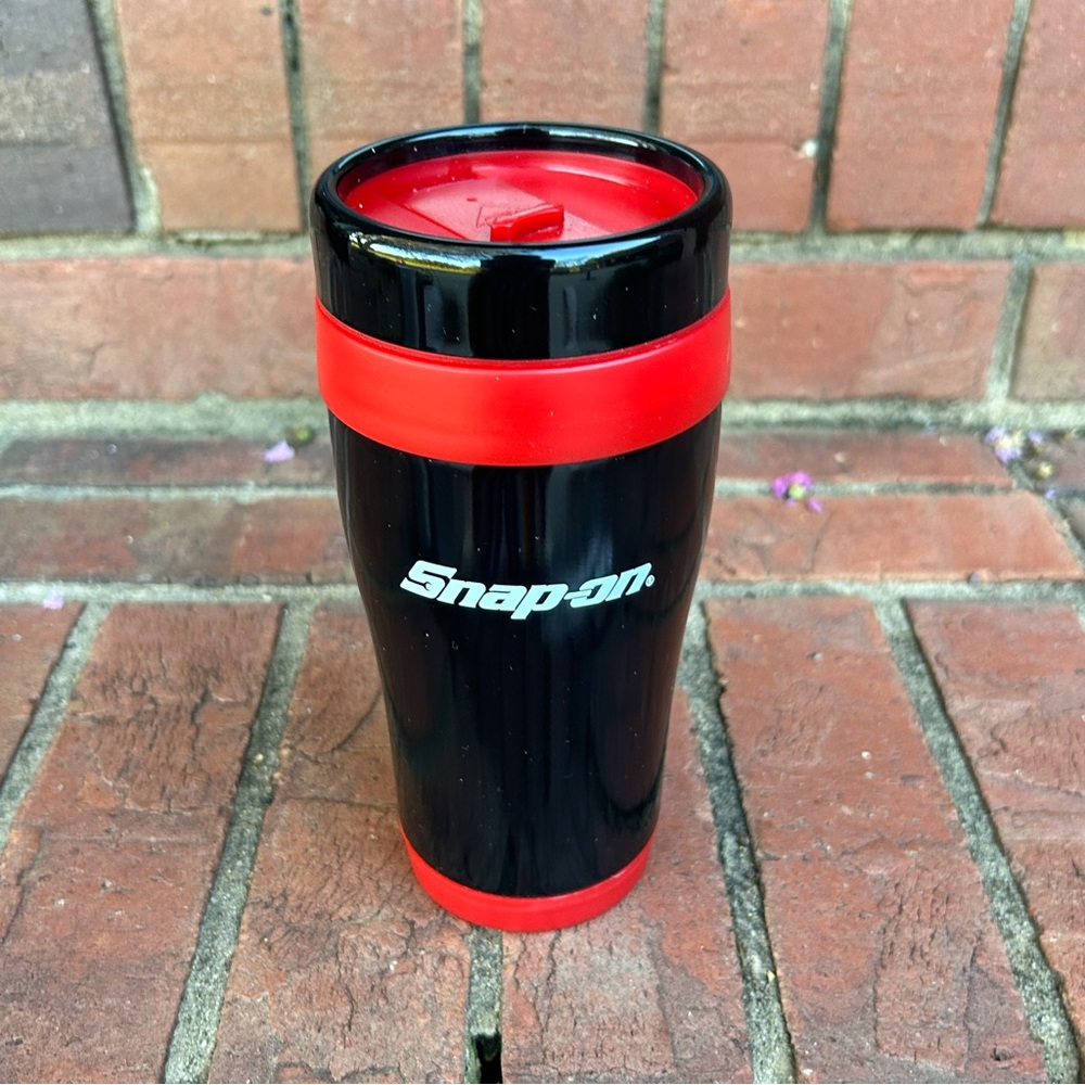 Snap-on Tools plastic travel tumbler or mug.